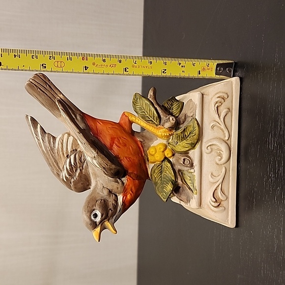 Rare Vintage Porcelain Figurine Robin Hand Painted Made In Japan - Picture 10 of 11